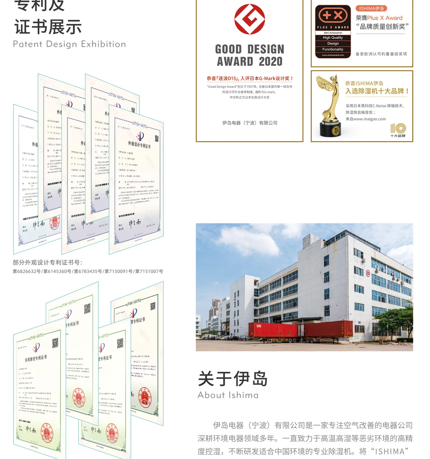 伊岛专利与设计奖项